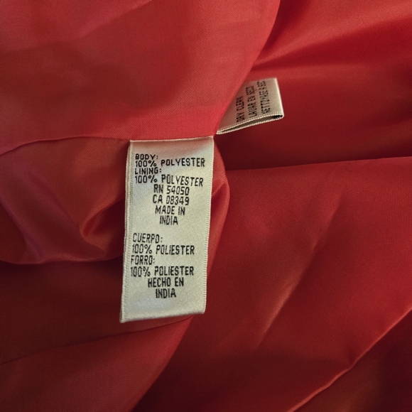 EVAN PICONE 2 Peice Pant Suit Set High Waist 3 Button Blazer Coral Red - Picture 9 of 10